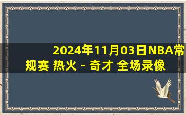 2024年11月03日NBA常规赛 热火 - 奇才 全场录像